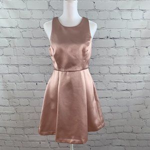 NWT BCBGENERATION Metallic Rose Flare Dress